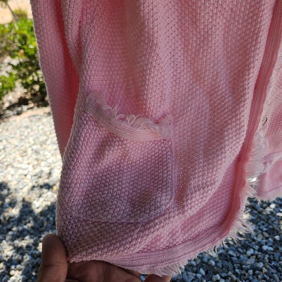 Worthington pink button up sweater - Picture 3 of 6